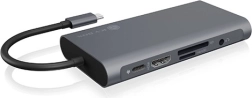 Icy Box βάση σύνδεσης USB‑C με HDMI και VGA, gigabit LAN και Power Delivery
