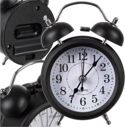 Ρετρό μεταλλικό ξυπνητήρι με LED φωτισμό και αθόρυβη λειτουργία