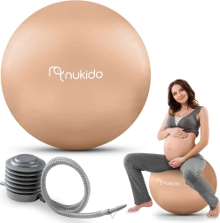 Μπάλα εγκυμοσύνης και γυμναστικής 65 cm μπεζ NUKIDO