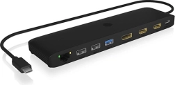 Icy Box σταθμός σύνδεσης USB‑C 12‑σε‑1 με τριπλή έξοδο βίντεο, HDMI, DisplayPort, LAN και USB