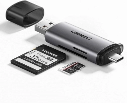 Ugreen αναγνώστης καρτών SD / micro SD USB 3.0 / USB Type C 3.0 γκρι