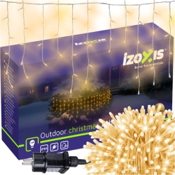 Χριστουγεννιάτικοι LED σταλακτίτες 100 LED, θερμό λευκό 6 m IP44 IZOXIS με εφέ flash