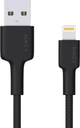Aukey lightning – usb-a καλώδιο 2 m με νάιλον πλεκτή επένδυση και πιστοποίηση mfi