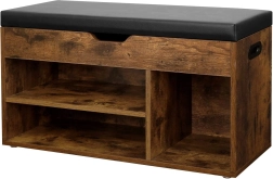 Ξύλινος πάγκος για παπούτσια σε στυλ loft
