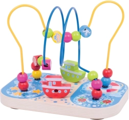 Bigjigs Baby ξύλινος κινητικός λαβύρινθος Θάλασσα