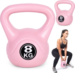 Kettlebell 8 kg ροζ για προπόνηση στο σπίτι MODERNHOME