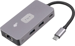 Προσαρμογέας HUB USB C 7 σε 1 HDMI USB SD/TF RJ45