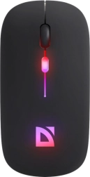 Ασύρματο ποντίκι DEFENDER Touch, αθόρυβο κλικ, RGB, BT + 2,4 GHz, επαναφορτιζόμενο, 800/1200/1600 DPI, μαύρο
