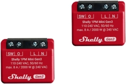 Shelly 1PM Mini Gen3 σετ 2 έξυπνων διακοπτών Wi‑Fi/Bluetooth