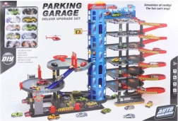 Μεγάλο πολυώροφο γκαράζ με αυτοκινητάκια και ελικοδρόμιο