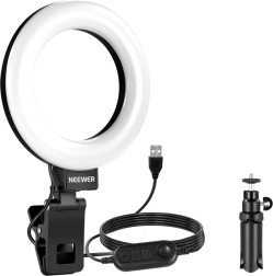 Neewer BR60 κυκλικό φως LED 5" με κλιπ και επιτραπέζιο τρίποδο