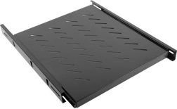 Συρόμενο ράφι 1U για 19" rack βάθους 800 mm, μαύρο