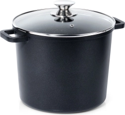 Ψηλή γρανιτένια κατσαρόλα με γυάλινο καπάκι GRANDE 7,6 l