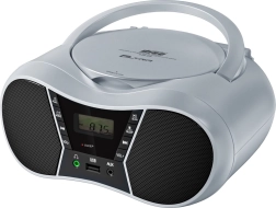 Φορητό ραδιο-CD player CD/MP3 με USB και Bluetooth – ασημί