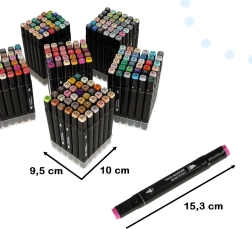 Διπλοί αλκοολικοί μαρκαδόροι σε θήκη με βάση – 204