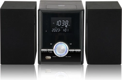Πύργος μικροσυστήματος με Bluetooth, CD και USB – μαύρο