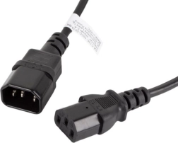 Καλώδιο επέκτασης τροφοδοσίας LANBERG IEC C13 – C14, 1,8 m, μαύρο
