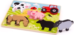 Bigjigs Toys ξύλινο ένθετο παζλ φάρμα
