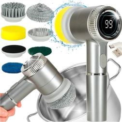 Ηλεκτρική βούρτσα καθαρισμού 5 σε 1 με οθόνη LED για μπάνιο, αρμούς και δάπεδα