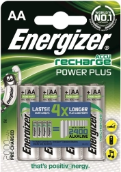 Επαναφορτιζόμενες μπαταρίες ENERGIZER Power Plus AA L91 2000 mAh, 4 τεμ.