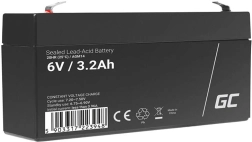 Συντηρησιοελεύθερη μπαταρία AGM GREEN CELL 6 V 3,2 Ah για συναγερμούς, ταμειακές και παιχνίδια