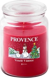 Αρωματικό κερί σε γυάλινο δοχείο PROVENCE χριστουγεννιάτικος χιονάνθρωπος 95 ώρες