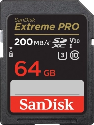 Κάρτα μνήμης SanDisk Extreme Pro SDXC 64 GB UHS-I U3 V30 200/90 MB/s