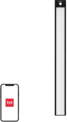 Φως ντουλάπας Yeelight LED 40 cm, μαύρο, 2700 K με αισθητήρα κίνησης