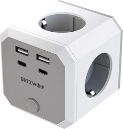 Κύβος τροφοδοσίας BlitzWolf 8σε1 με εξόδους USB και AC