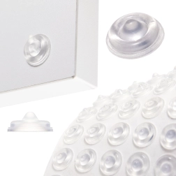 Αυτοκόλλητοι σιλικονούχοι αποσβεστήρες 13 mm – διάφανοι, 50 τεμ.