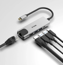 D-Link USB‑C hub 5σε1 με HDMI, USB 3.0 και gigabit Ethernet
