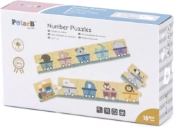 Ξύλινο παζλ με αριθμούς PolarB Montessori