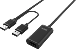 Ενεργό καλώδιο επέκτασης USB 2.0 20 m UNITEK Y-279 μαύρο