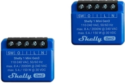 Shelly 1 Mini Gen3 σετ έξυπνων ρελέ (2 τεμ.) Wi‑Fi/Bluetooth