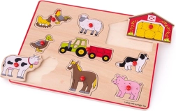 Puzzle με ένθετα «Αγρόκτημα» Bigjigs Toys