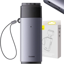 Αναγνώστης καρτών μνήμης USB για SD και TF – Baseus Lite, γκρι