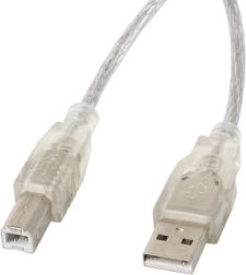 Καλώδιο USB 2.0 AM-BM 3 m διαφανές