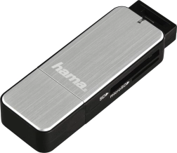 USB 3.0 αναγνώστης καρτών SD/microSD – ασημί