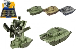 Μεταμορφούμενο τανκ/ρομπότ πλαστικό 14 εκ με αδράνεια