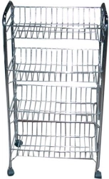 Καρότσι μπάνιου BRILLY με 3 καλάθια, χρώμιο, 46 × 28 × 60 cm