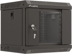 Επιτοίχιο ερμάριο εγκατάστασης Lanberg Rack WF11 10" 4U 300x300 μαύρο