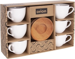 Πορσελάνινα φλιτζάνια με πιατάκια WHITELINE 100 ml, 6 τεμ.