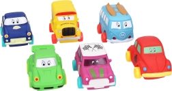 Μαλακό πλαστικό αυτοκινητάκι 9 cm με ελεύθερους τροχούς