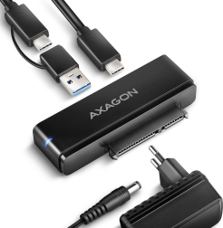 Προσαρμογέας USB‑C 10Gbps σε SATA για 2.5"/3.5" SSD/HDD FASTPORT X με τροφοδοτικό και καλώδιο 60 cm