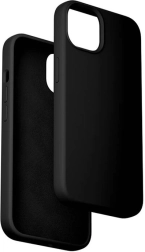 Θήκη σιλικόνης Vention για iPhone 15 Plus με MagSafe (μαύρη)