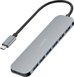 LogiLink κόμβος USB‑C 7 θυρών USB 3.2 με USB‑A, 5 Gb/s και τροφοδοσία 20 W