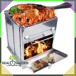 Συναρμολογούμενη ρουκετοσόμπα κάμπινγκ με γκριλ