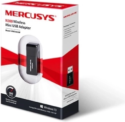Ασύρματος USB προσαρμογέας Mercusys MW300UM Mini WiFi N300