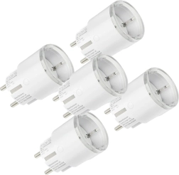 Σετ 5 έξυπνων πριζών Shelly Plug S Gen3 12 A, λευκό