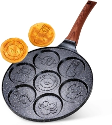 Γρανιτένιο τηγάνι για αυγά 7 θέσεων BLACK & WOOD 26 cm